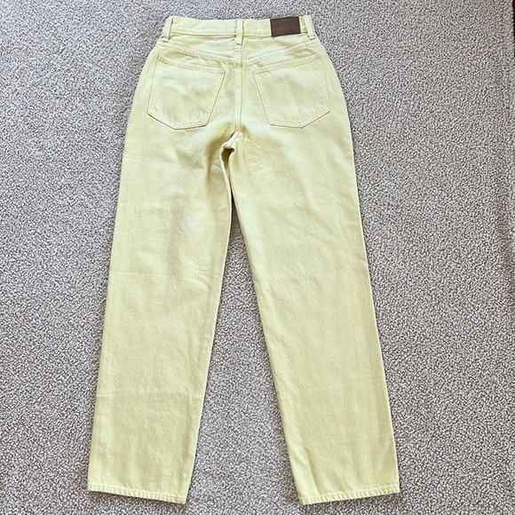 MADEWELL Baggy Straight Jeans in Pale Daffodil NWT Size 25 - Picture 5 of 16